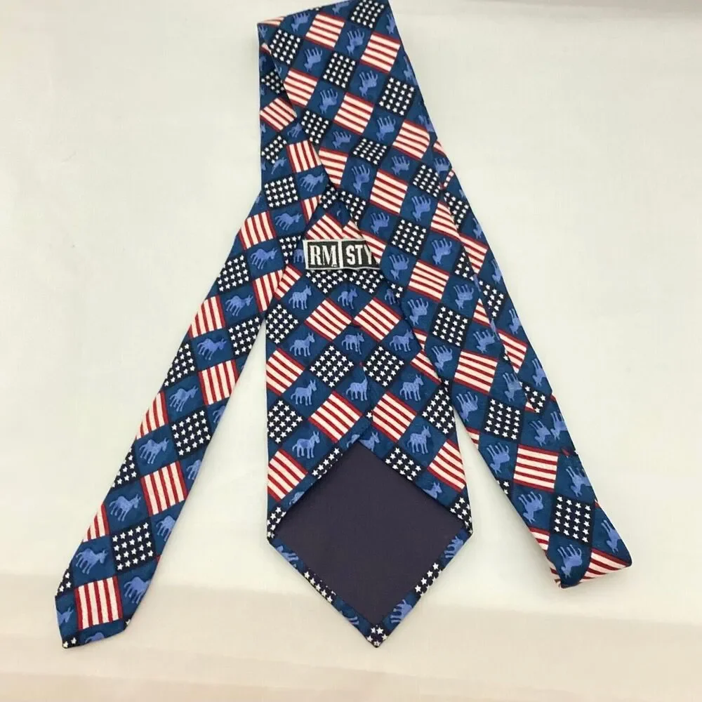 #5659 RM STYLE Mens Novelty American Flag Necktie, Tie Patriotic 55X3.75